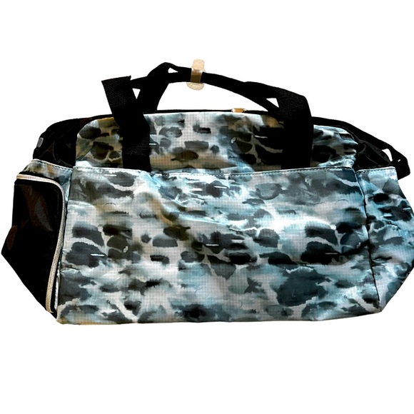 DSW Bags Travel Gym Duffle Weekender Blue Black Tie Dye Bag